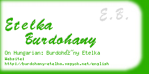 etelka burdohany business card